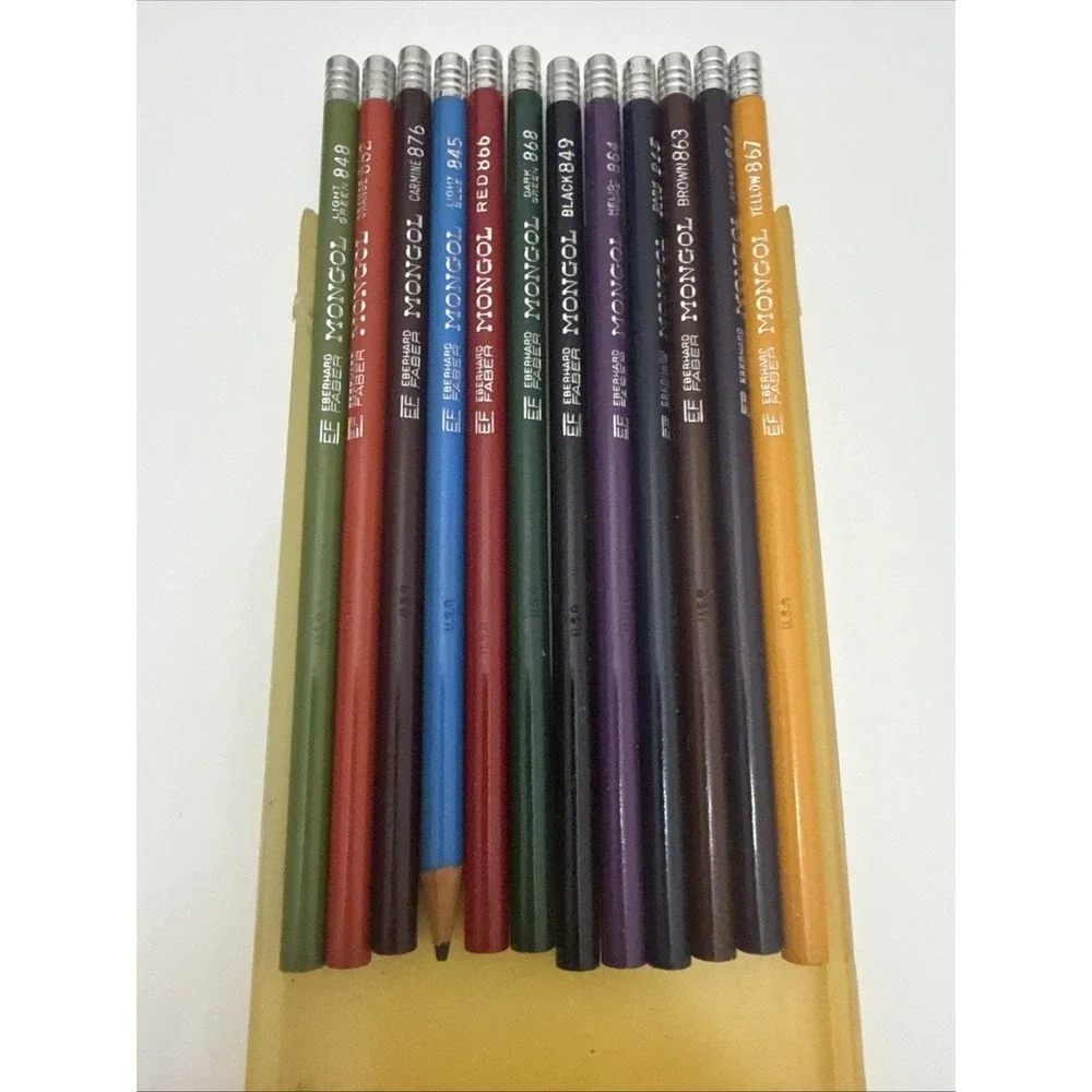 Vintage Eberhard Faber Mongol 741 Paint With Pencils 12 Colors Only One Used - Picture 2 of 9
